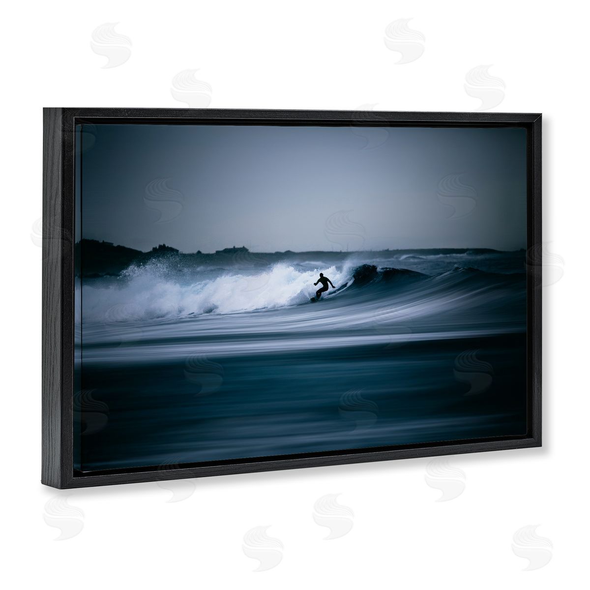 Thomas Tepstad Berge Surfing Waves Silhouette Canvas Wall Art Print