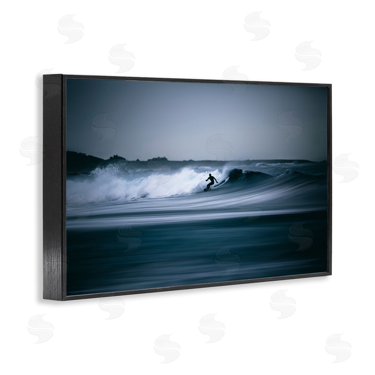 Thomas Tepstad Berge Surfing Waves Silhouette Canvas Wall Art Print
