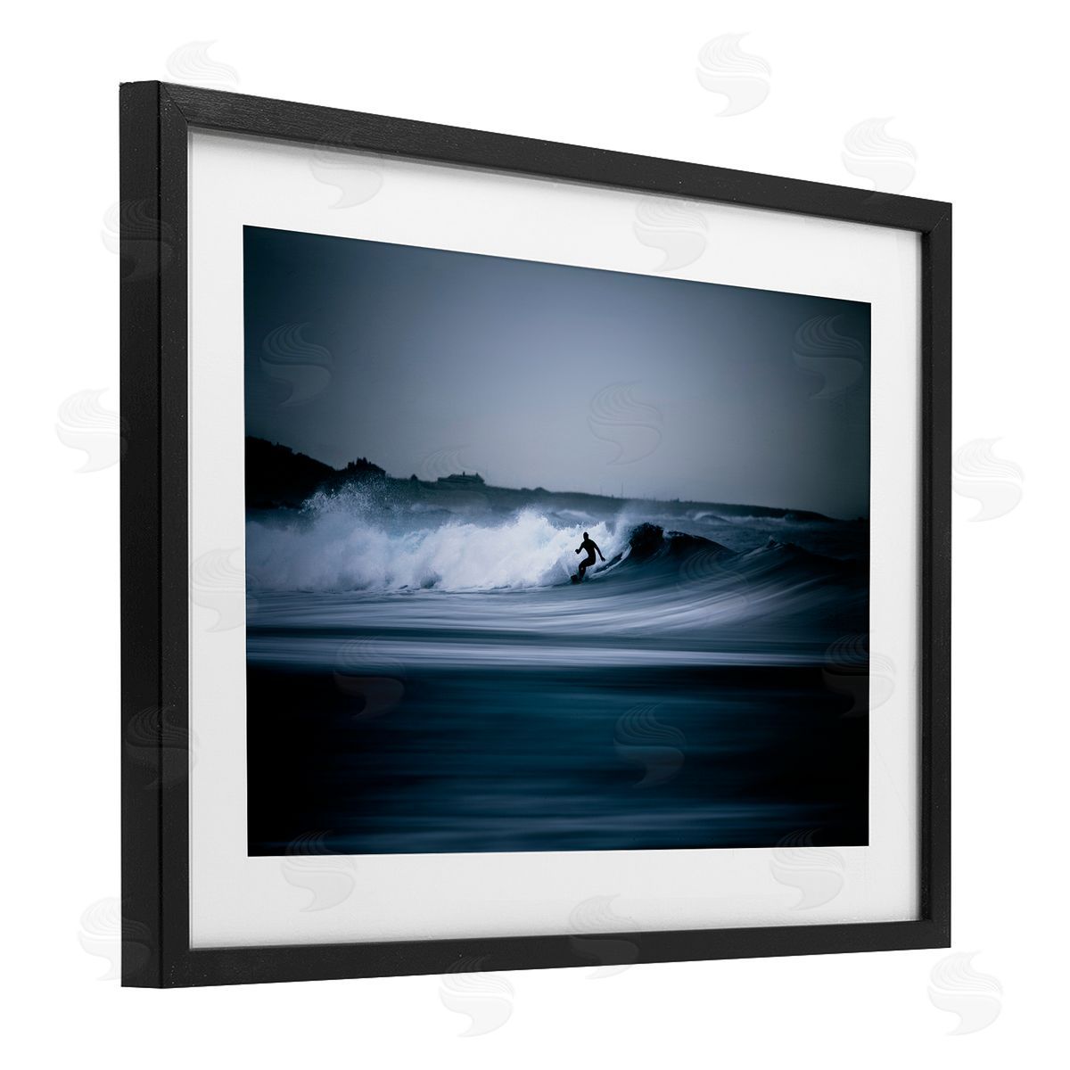 Thomas Tepstad Berge Surfing Waves Silhouette Canvas Wall Art Print