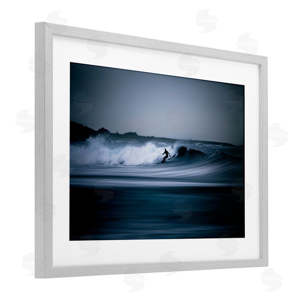 Thomas Tepstad Berge Surfing Waves Silhouette Canvas Wall Art Print