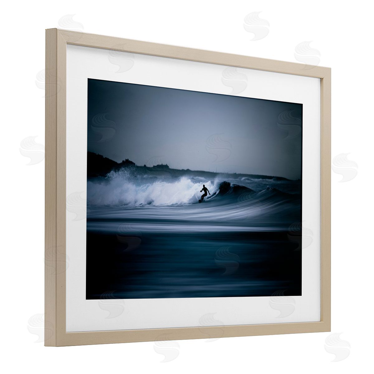Thomas Tepstad Berge Surfing Waves Silhouette Canvas Wall Art Print