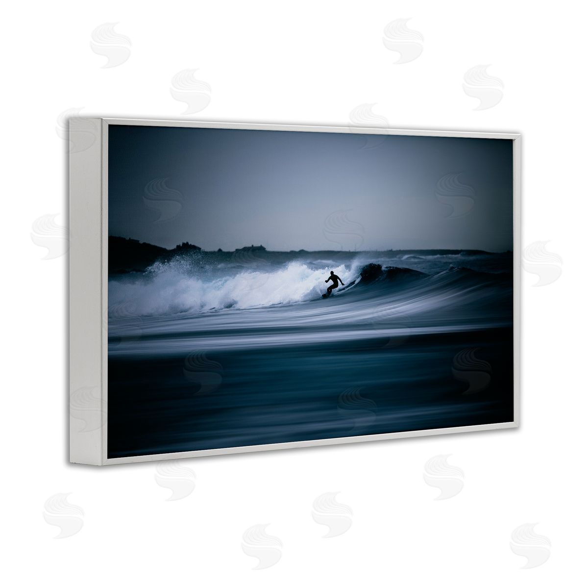 Thomas Tepstad Berge Surfing Waves Silhouette Canvas Wall Art Print