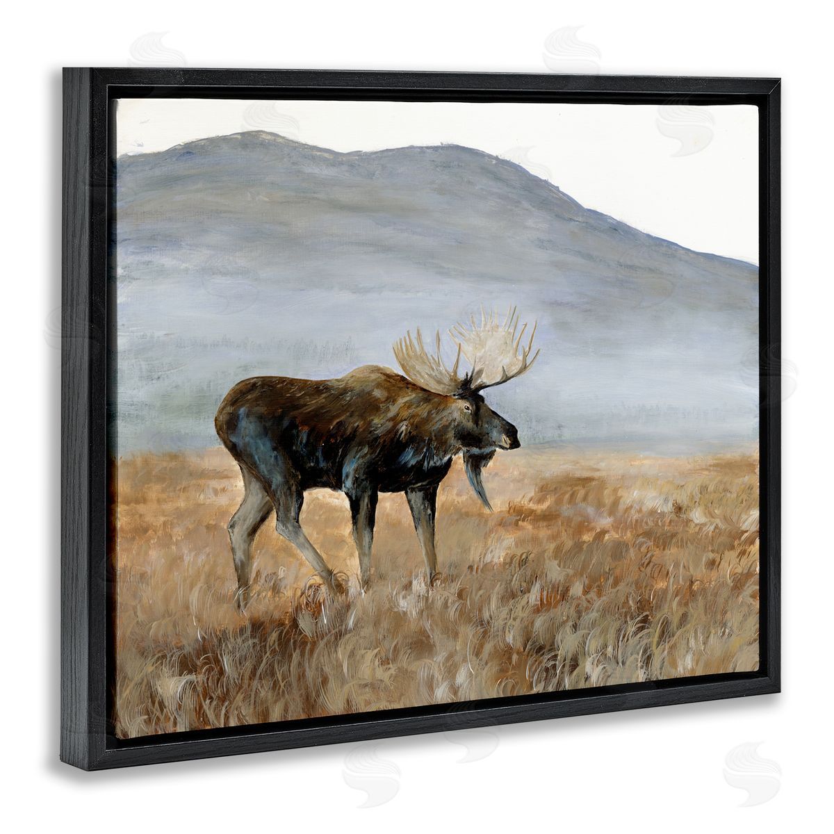 Georgie Harrison Moose Wanderer Mountain Valley Canvas Wall Art Print