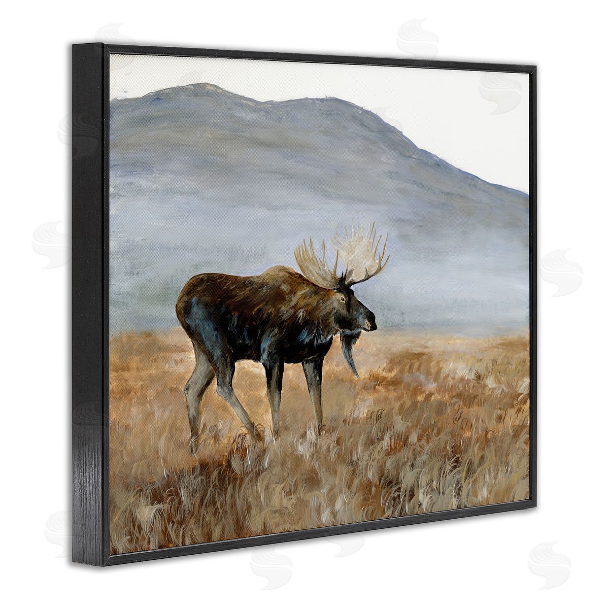 Georgie Harrison Moose Wanderer Mountain Valley Canvas Wall Art Print