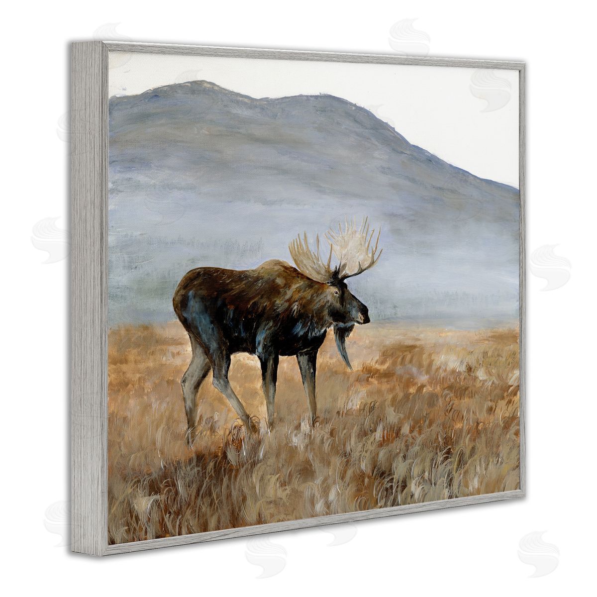 Georgie Harrison Moose Wanderer Mountain Valley Canvas Wall Art Print