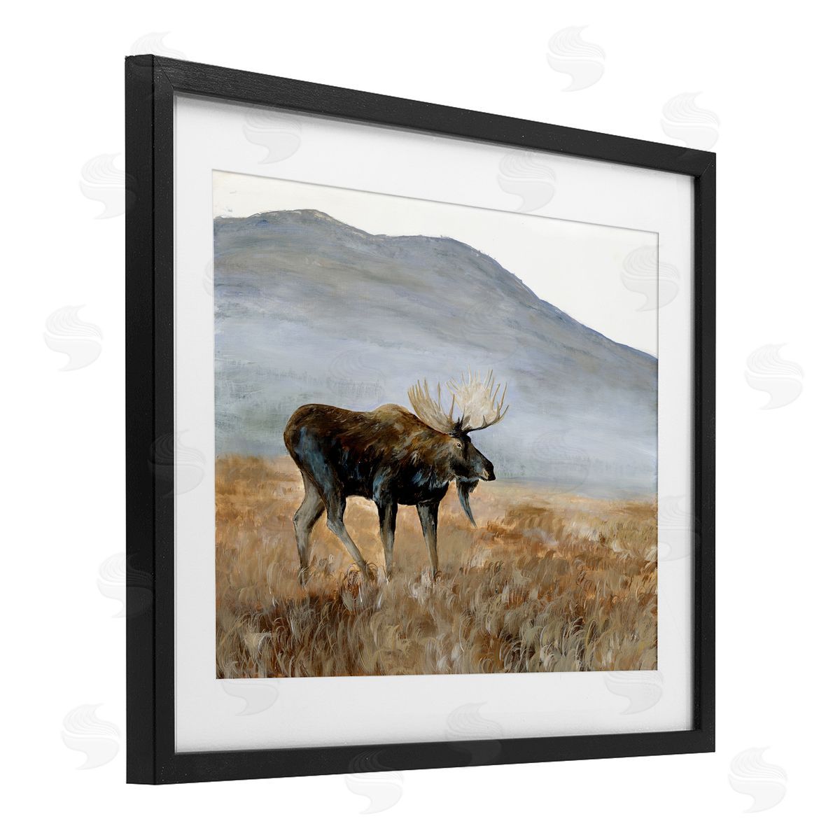 Georgie Harrison Moose Wanderer Mountain Valley Canvas Wall Art Print