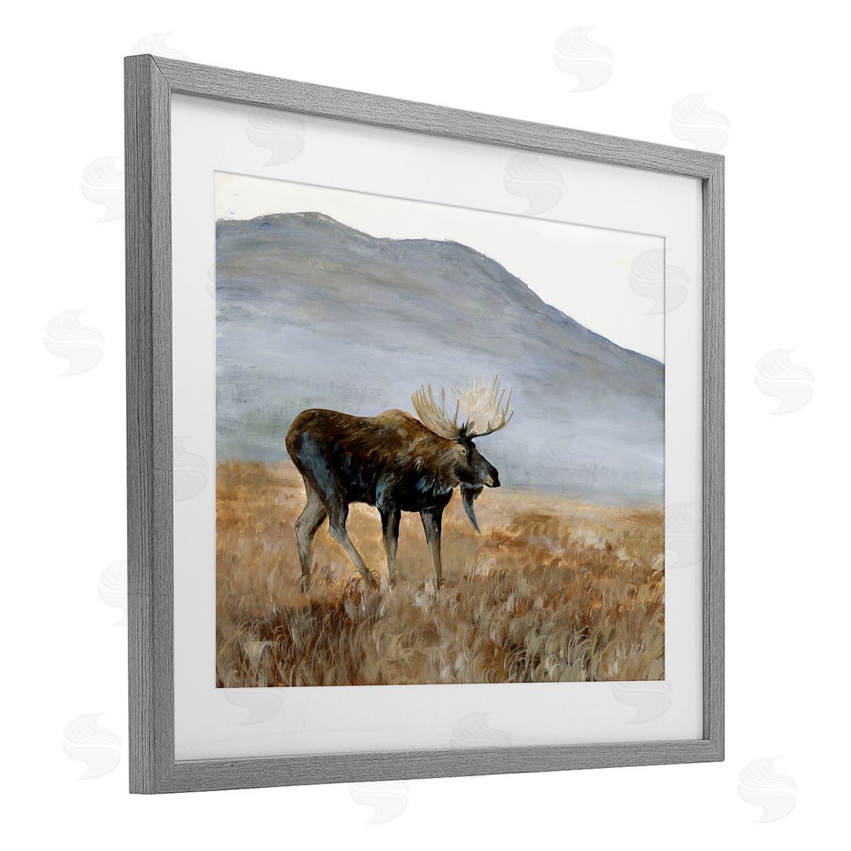 Georgie Harrison Moose Wanderer Mountain Valley Canvas Wall Art Print