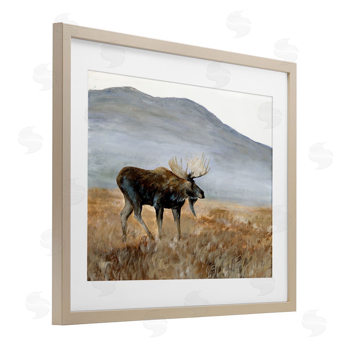 Georgie Harrison Moose Wanderer Mountain Valley Canvas Wall Art Print