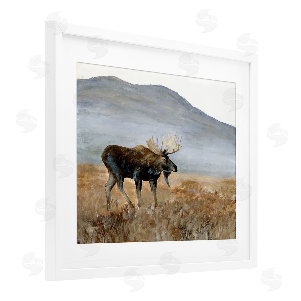 Georgie Harrison Moose Wanderer Mountain Valley Canvas Wall Art Print