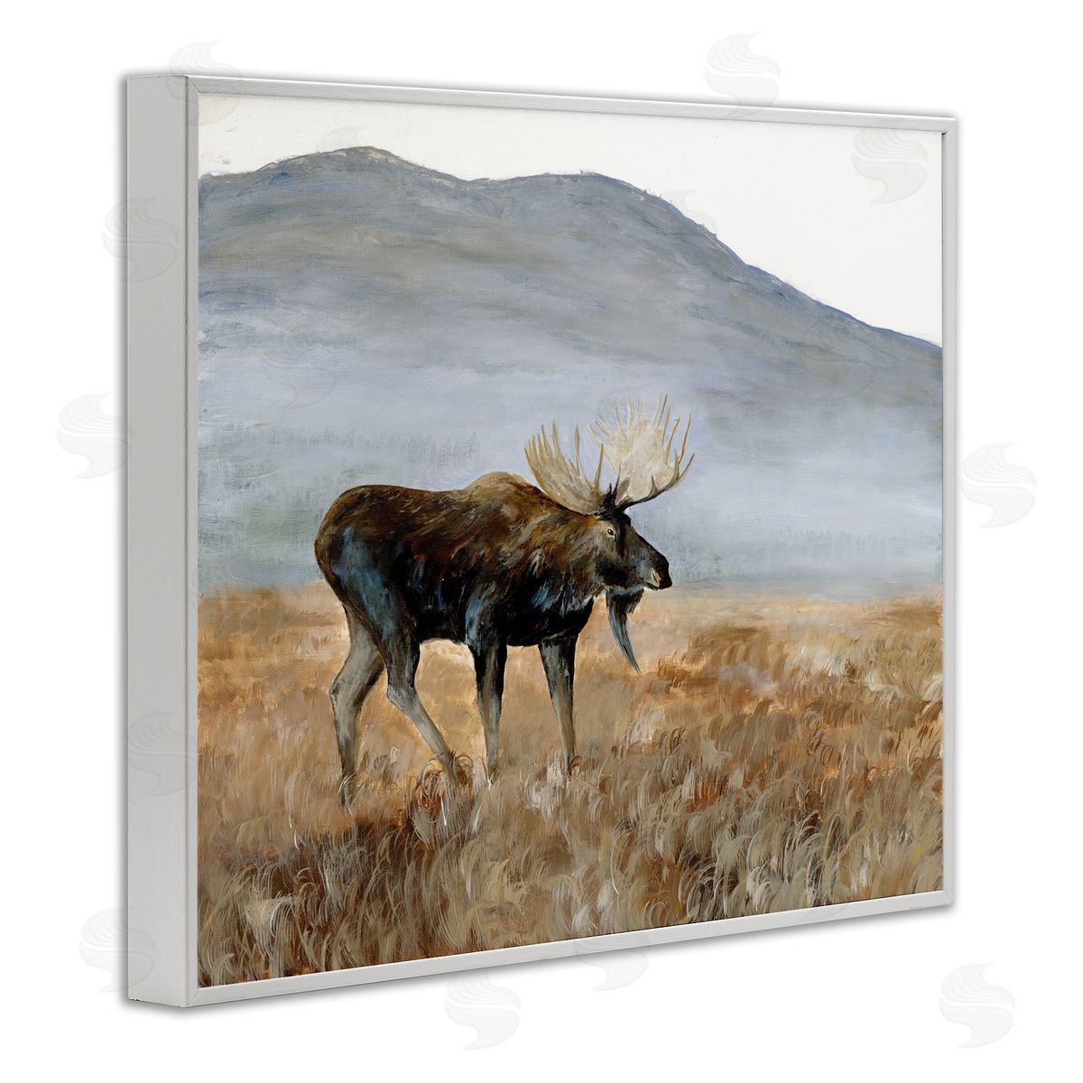 Georgie Harrison Moose Wanderer Mountain Valley Canvas Wall Art Print