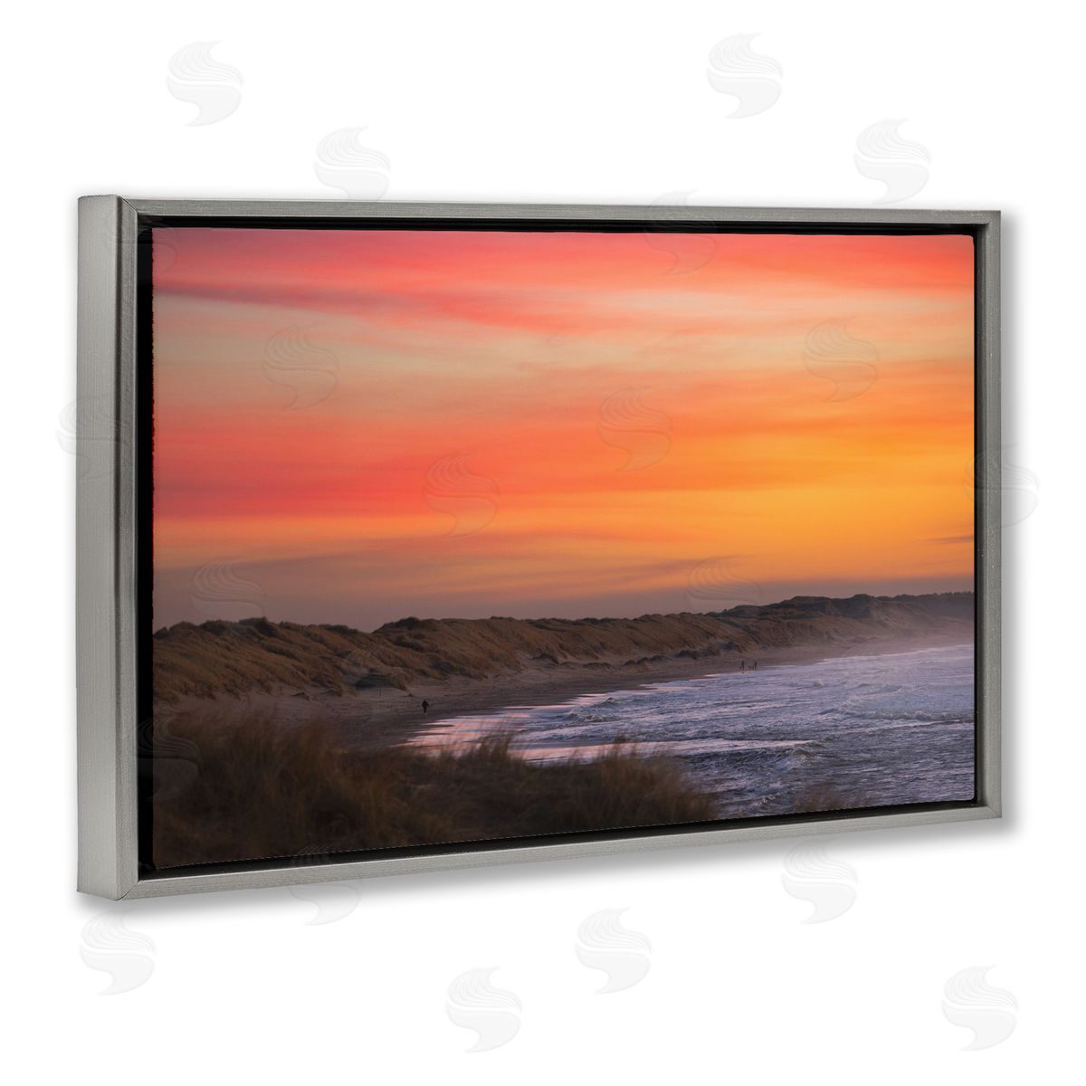 Thomas Tepstad Berge Orange Sunset over Shoreline Canvas Wall Art Print