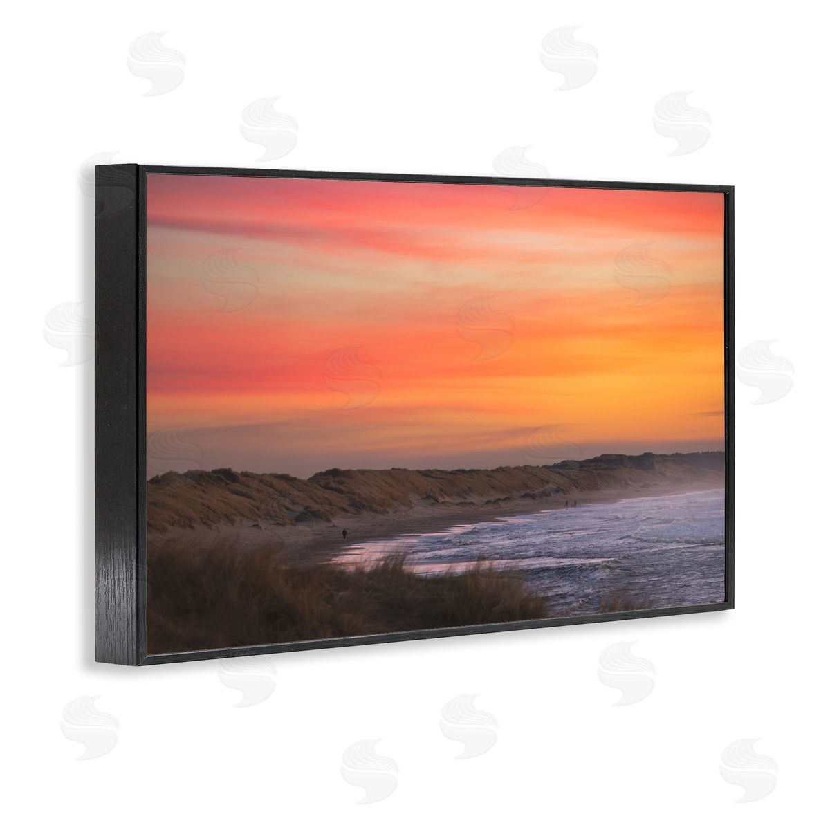 Thomas Tepstad Berge Orange Sunset over Shoreline Canvas Wall Art Print