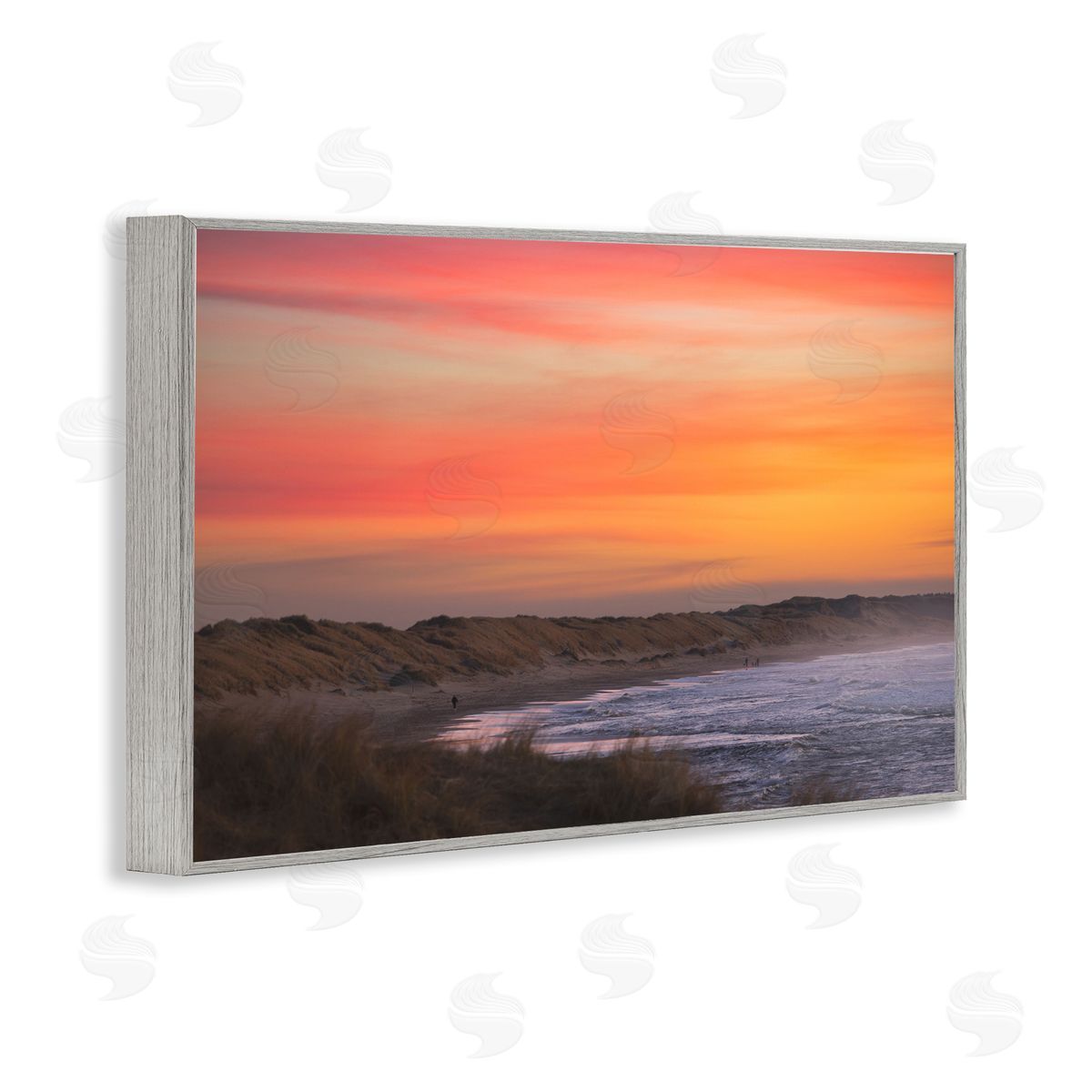 Thomas Tepstad Berge Orange Sunset over Shoreline Canvas Wall Art Print