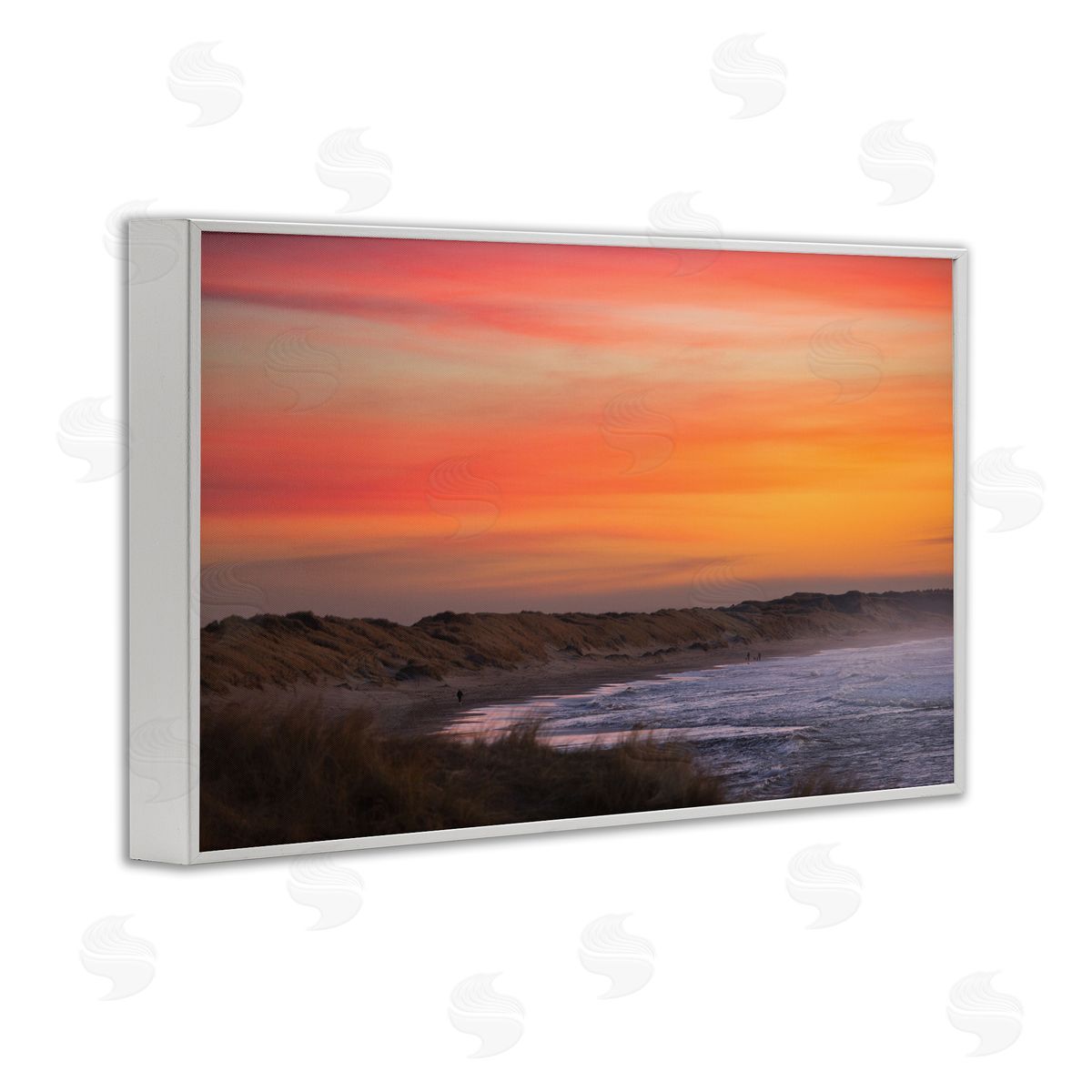 Thomas Tepstad Berge Orange Sunset over Shoreline Canvas Wall Art Print