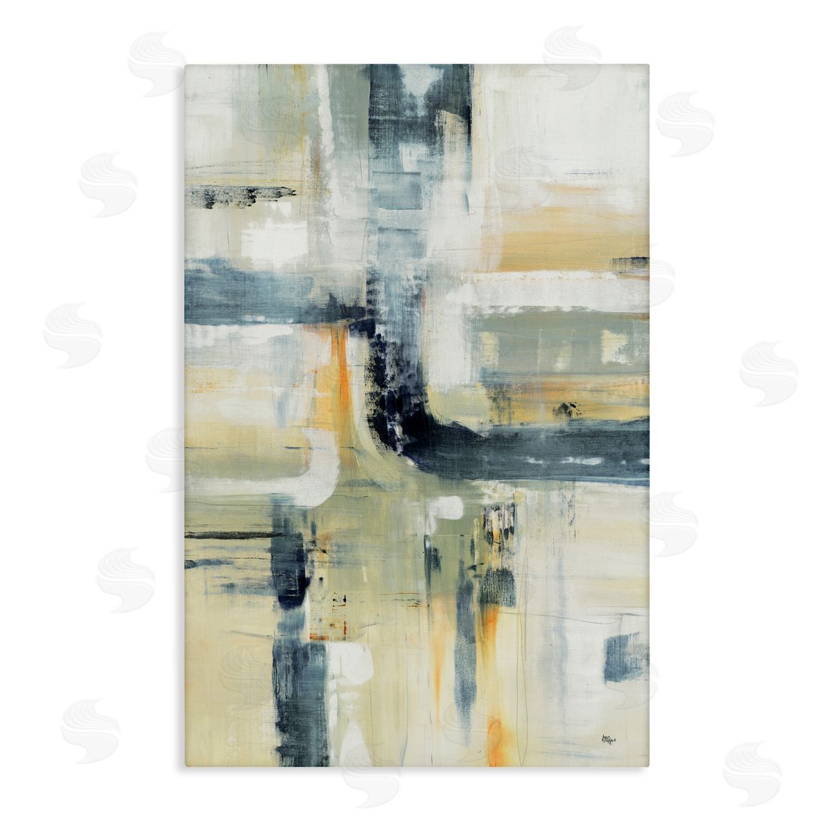 Lisa Ridgers Expressive Subtle Neutrals Canvas Wall Art Print