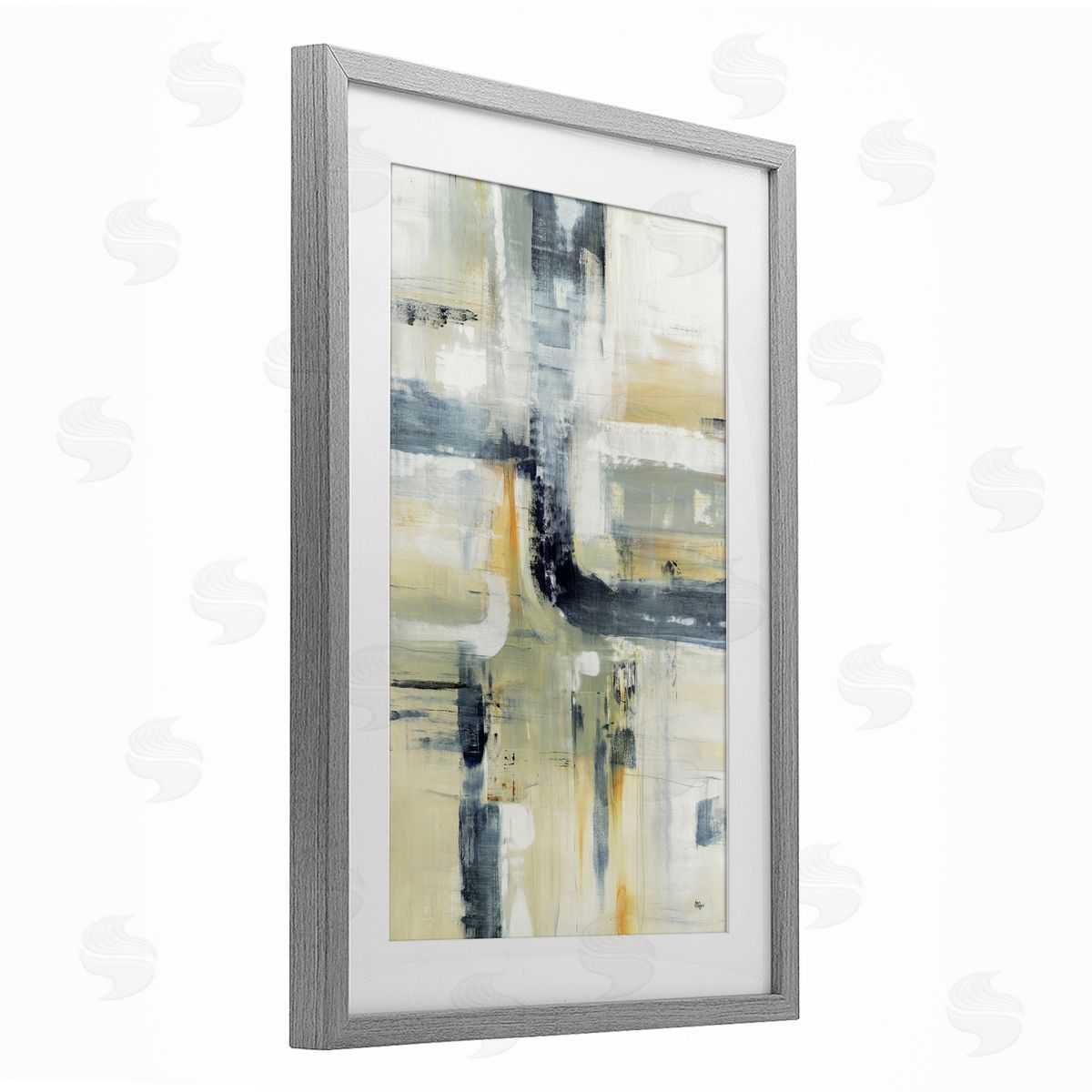 Lisa Ridgers Expressive Subtle Neutrals Canvas Wall Art Print