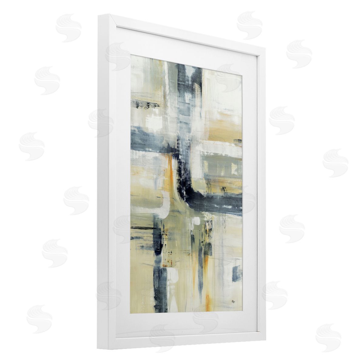 Lisa Ridgers Expressive Subtle Neutrals Canvas Wall Art Print