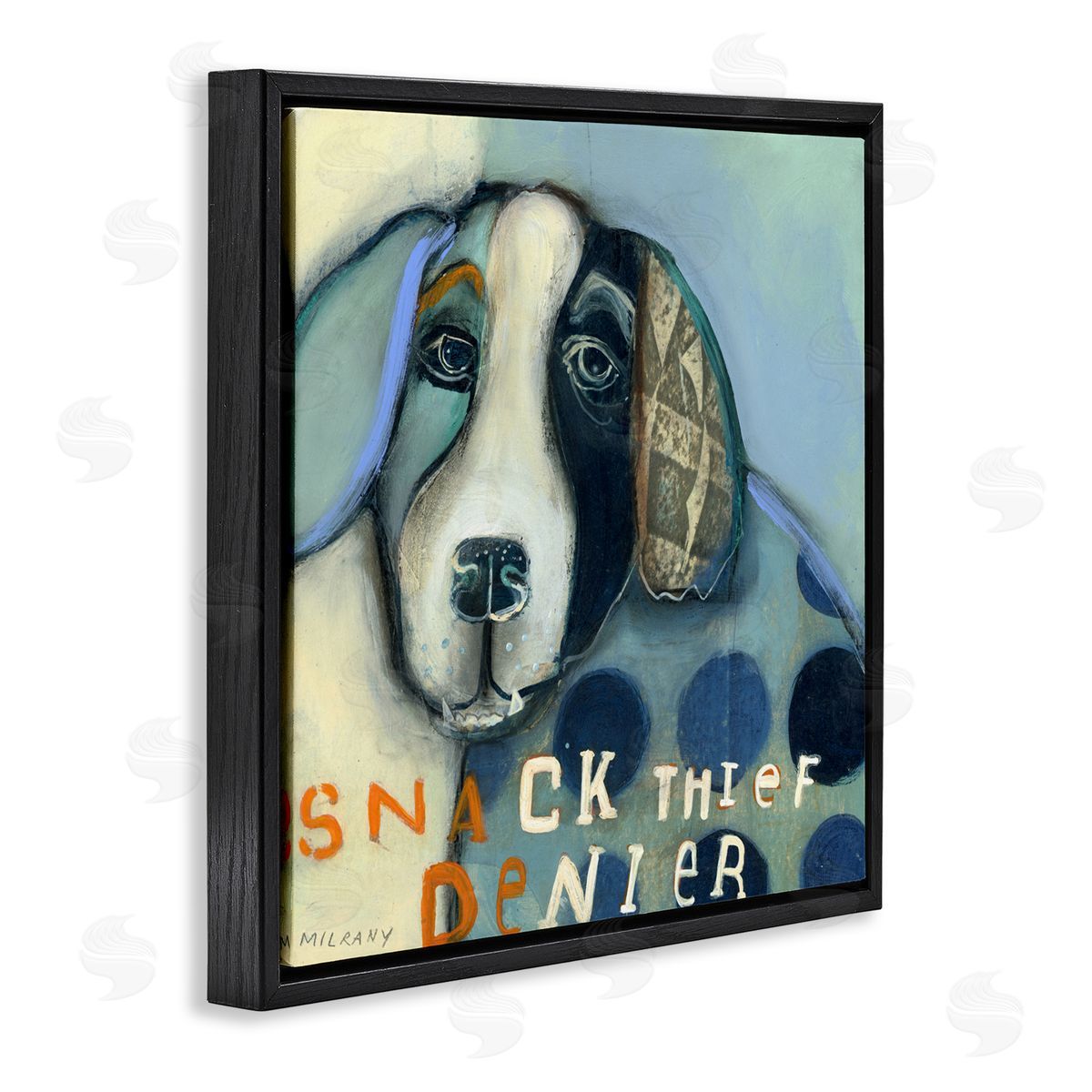 Stacy Milrany Snack Thief Denier Dog Canvas Wall Art Print