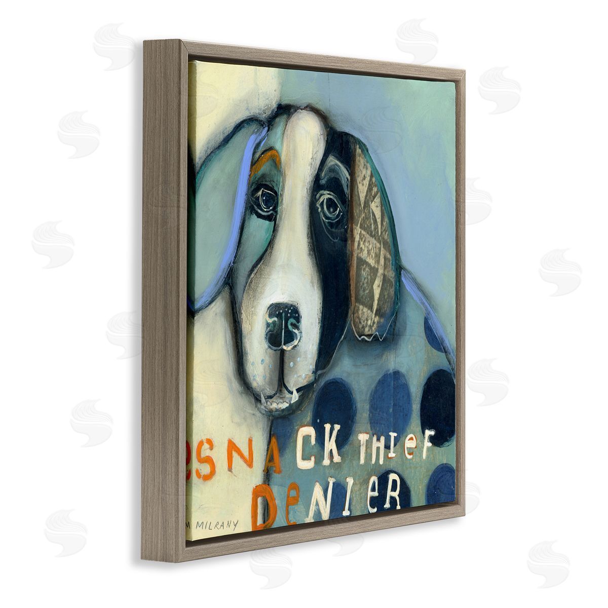 Stacy Milrany Snack Thief Denier Dog Canvas Wall Art Print