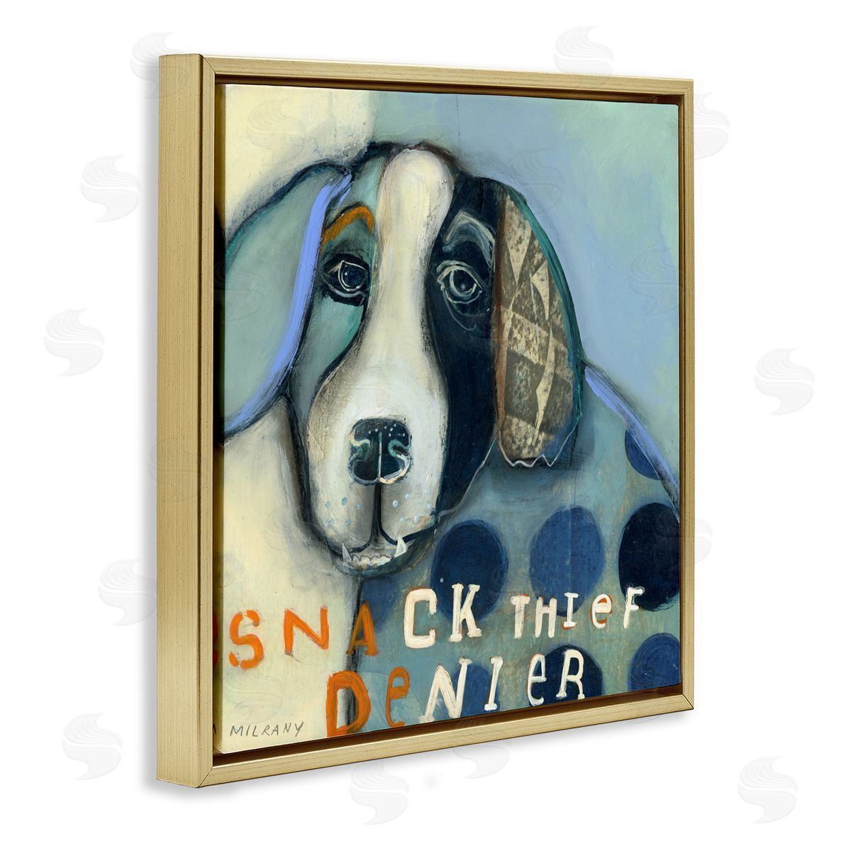Stacy Milrany Snack Thief Denier Dog Canvas Wall Art Print