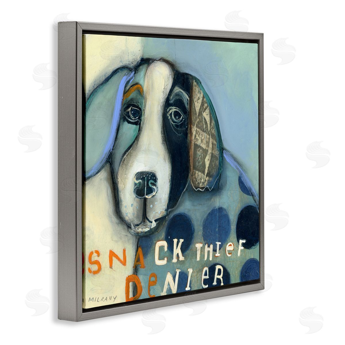 Stacy Milrany Snack Thief Denier Dog Canvas Wall Art Print