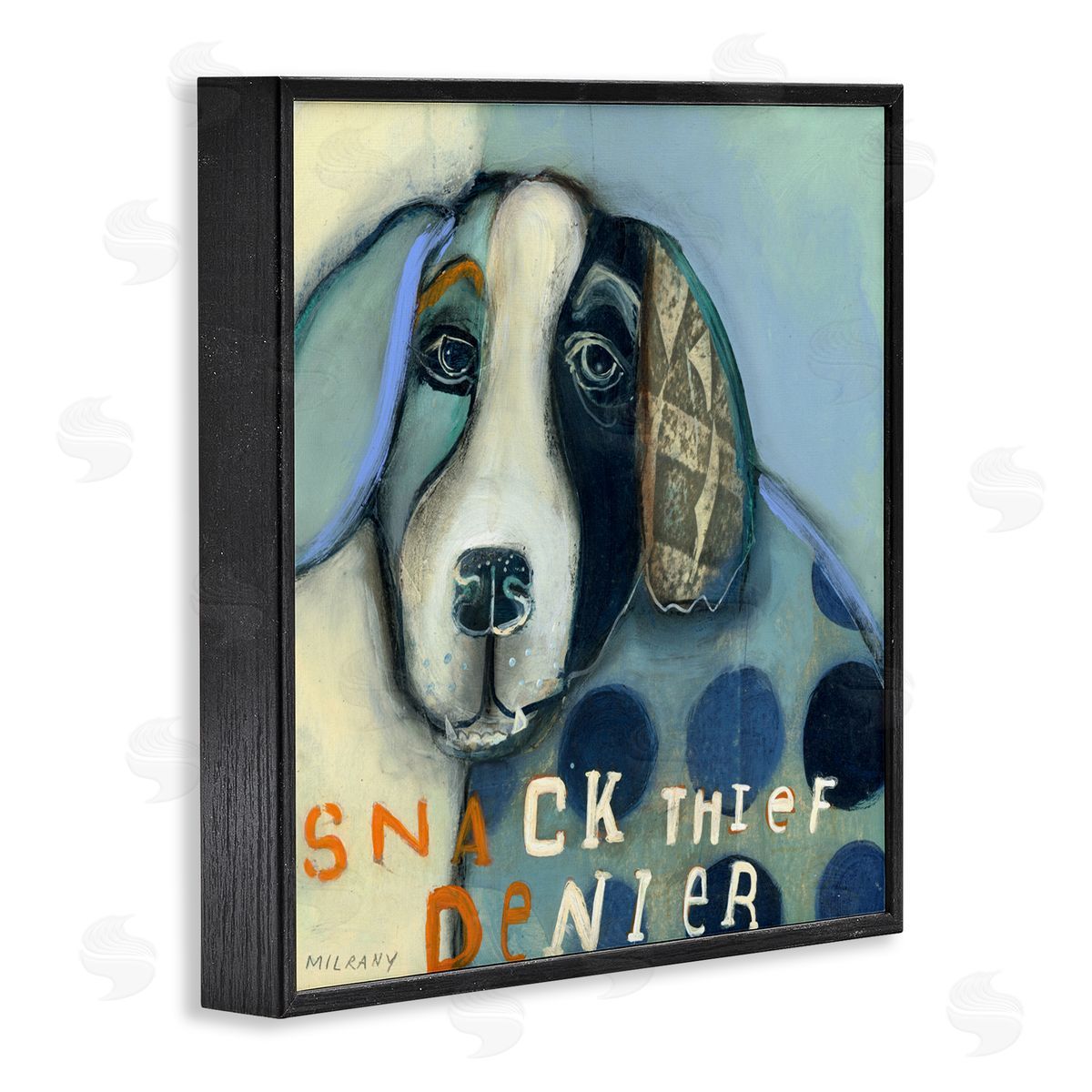 Stacy Milrany Snack Thief Denier Dog Canvas Wall Art Print