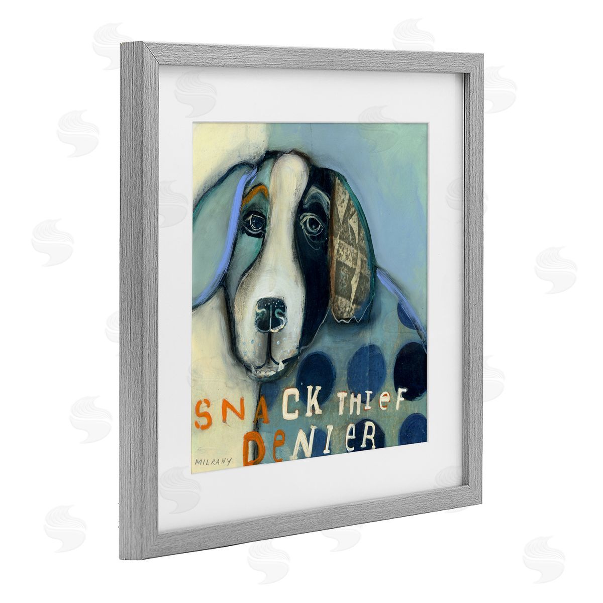 Stacy Milrany Snack Thief Denier Dog Canvas Wall Art Print
