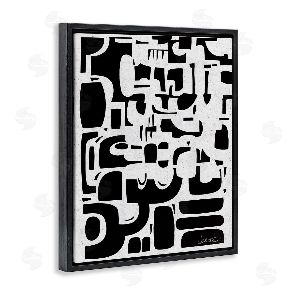 Ishita Banerjee Noir Contemporary Shapes Canvas Wall Art Print