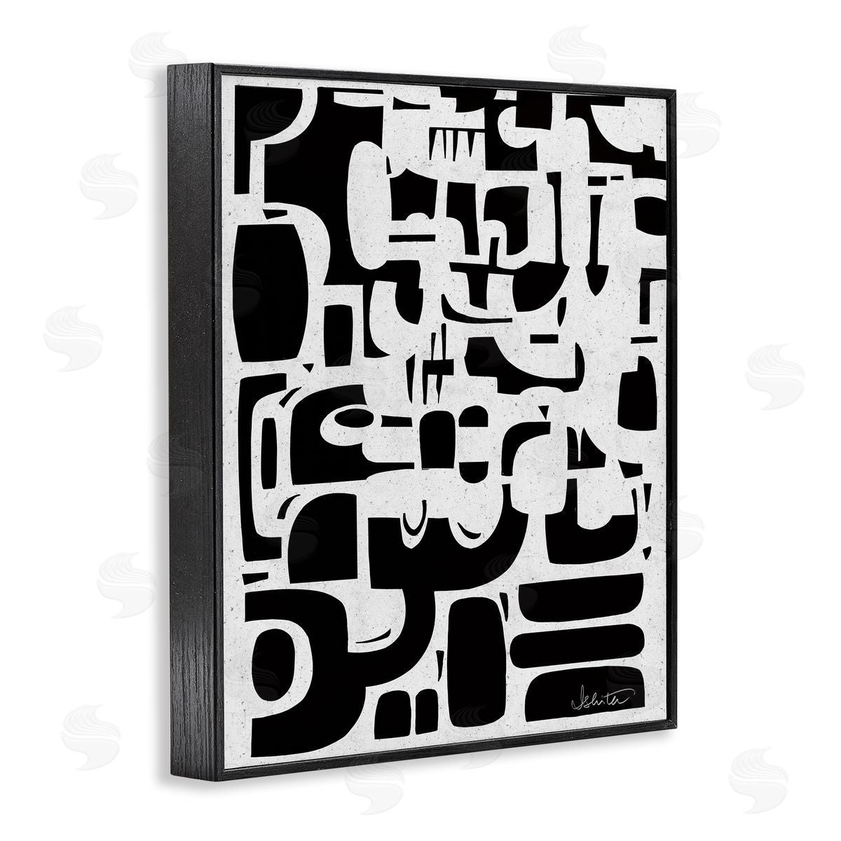 Ishita Banerjee Noir Contemporary Shapes Canvas Wall Art Print