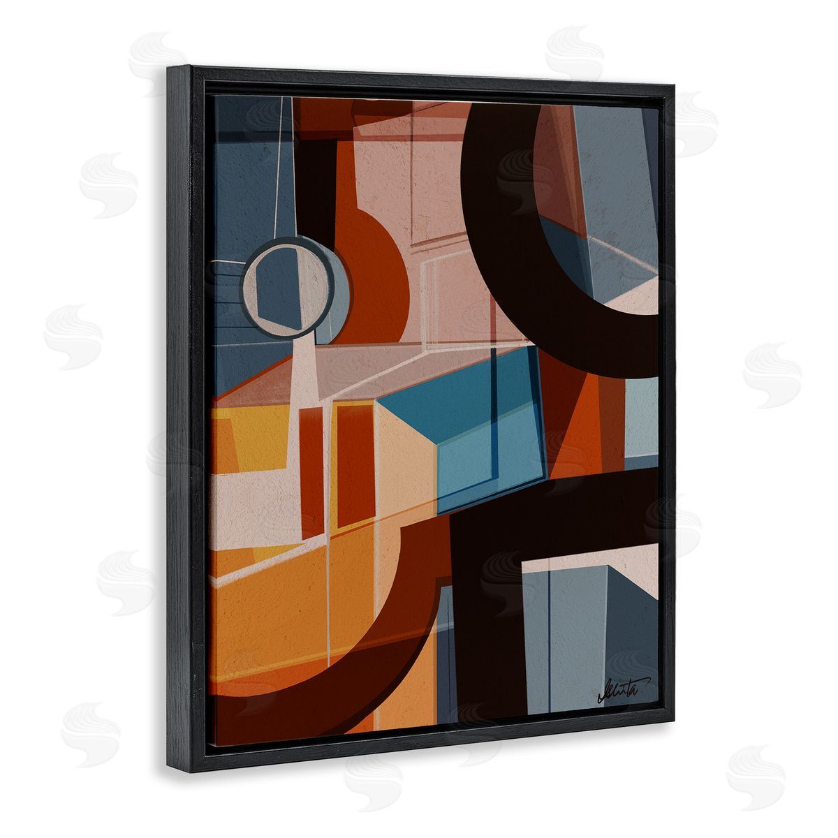 Ishita Banerjee Angled Shapes Collection Canvas Wall Art Print