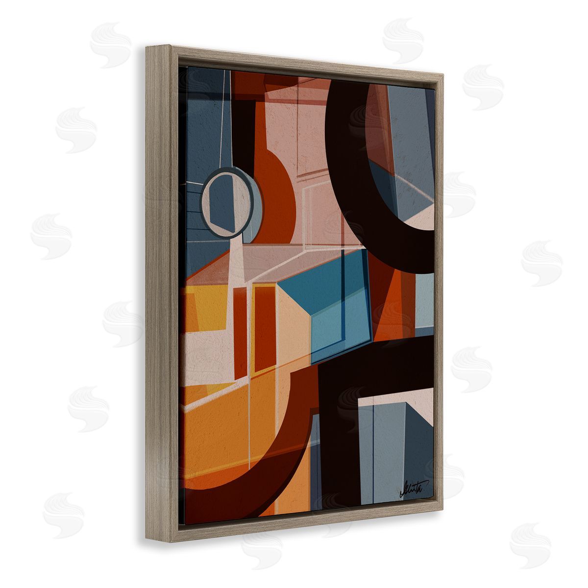 Ishita Banerjee Angled Shapes Collection Canvas Wall Art Print