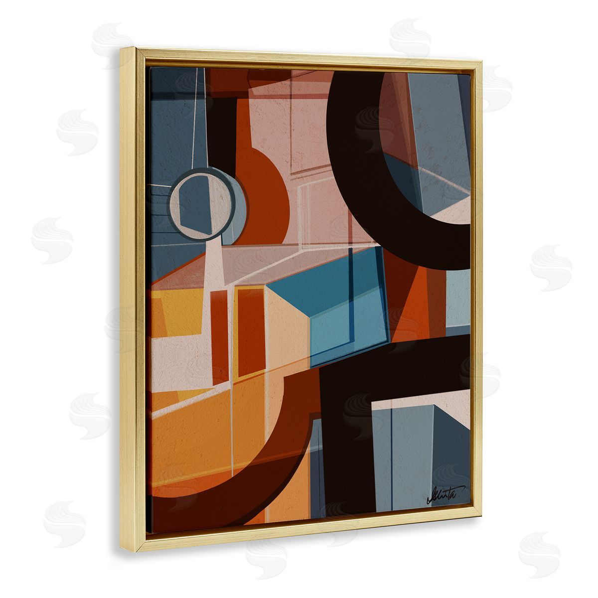 Ishita Banerjee Angled Shapes Collection Canvas Wall Art Print
