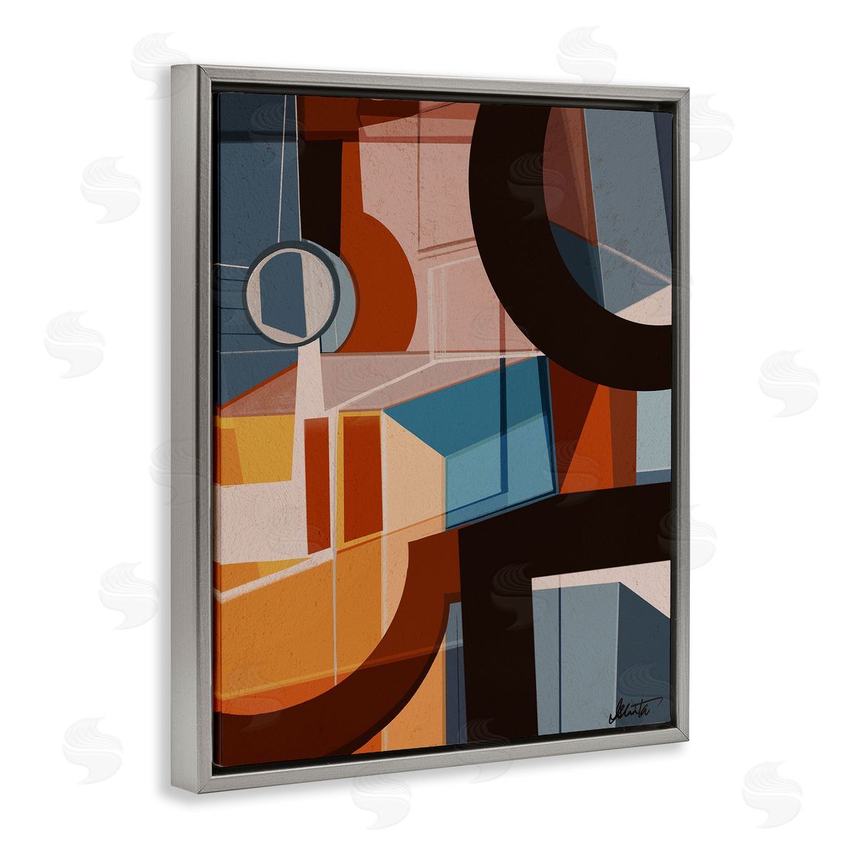 Ishita Banerjee Angled Shapes Collection Canvas Wall Art Print