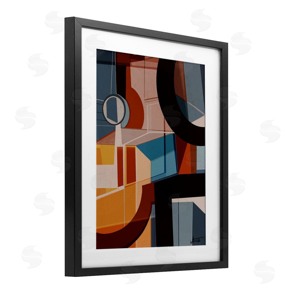 Ishita Banerjee Angled Shapes Collection Canvas Wall Art Print