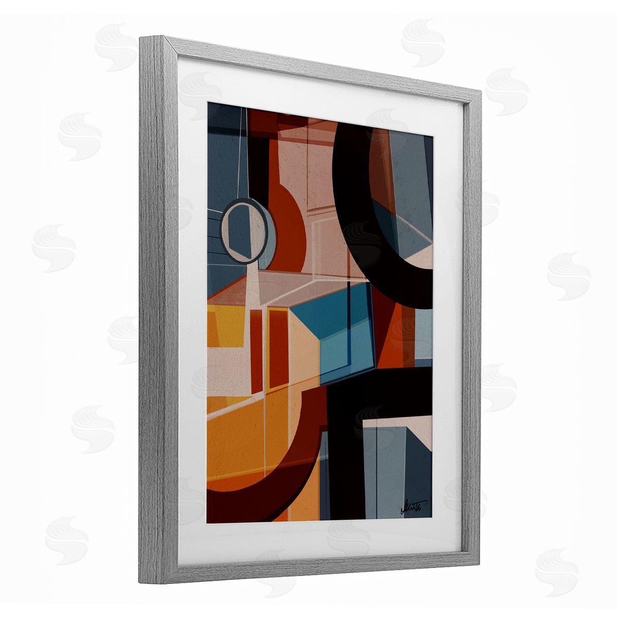 Ishita Banerjee Angled Shapes Collection Canvas Wall Art Print