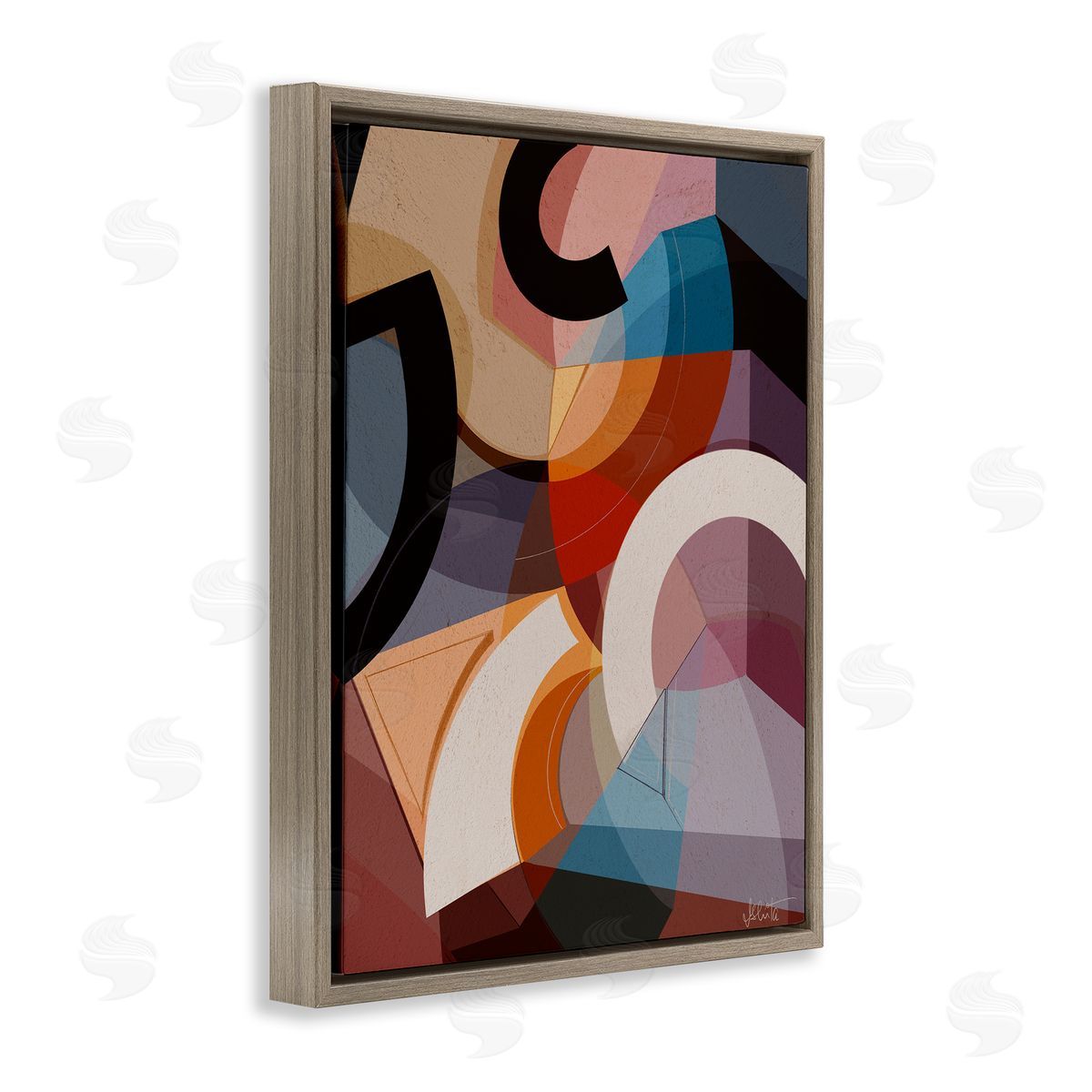 Ishita Banerjee Arched Shapes Composition Canvas Wall Art Print