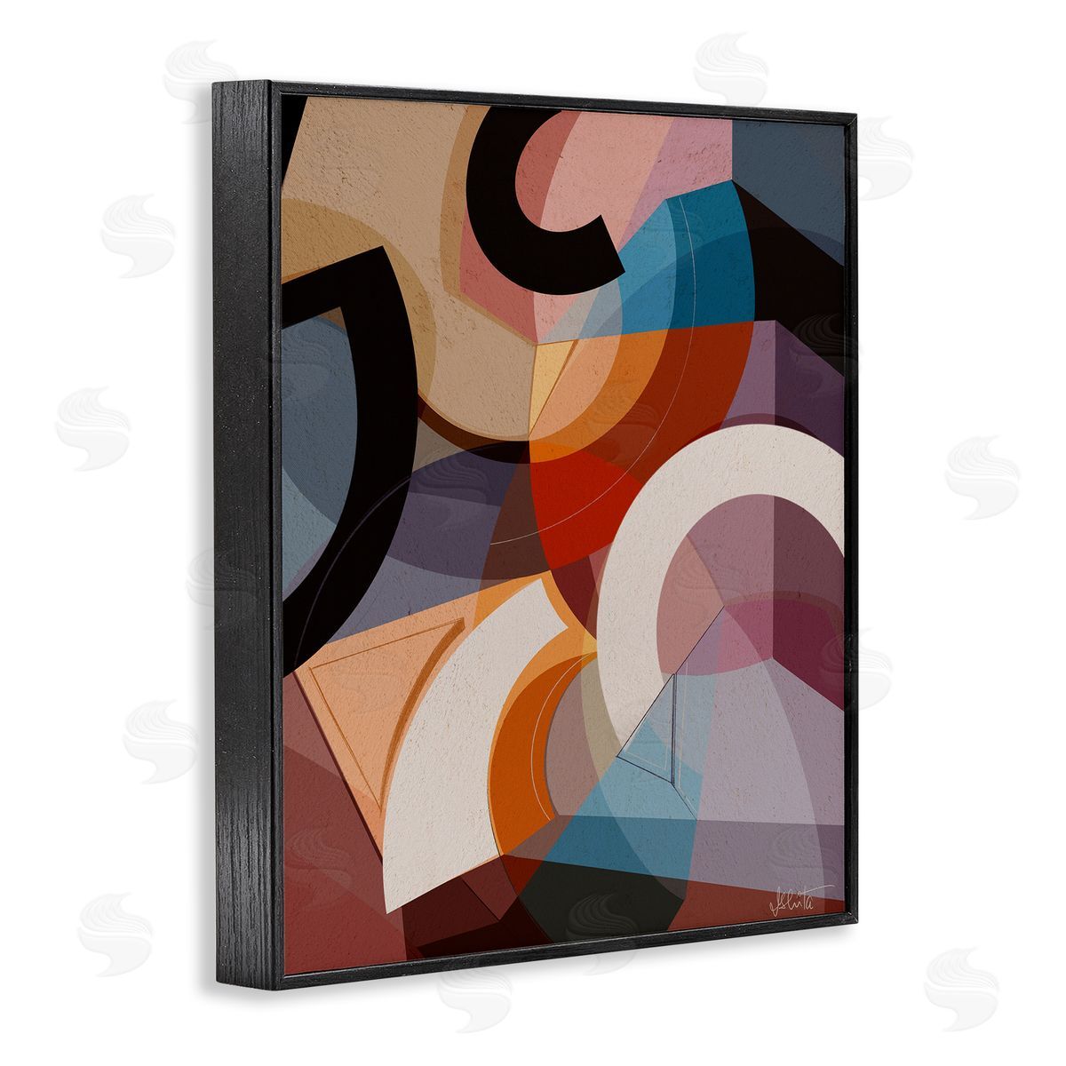 Ishita Banerjee Arched Shapes Composition Canvas Wall Art Print