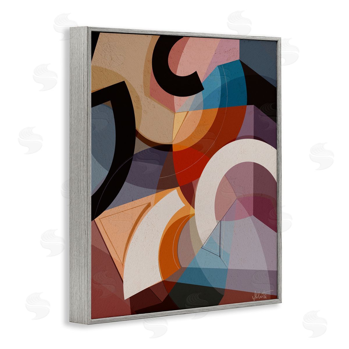 Ishita Banerjee Arched Shapes Composition Canvas Wall Art Print