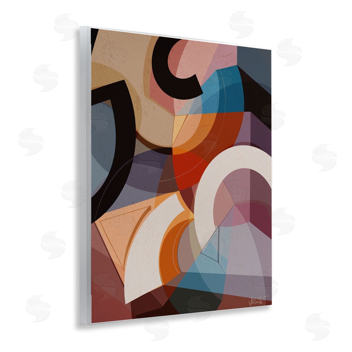 Ishita Banerjee Arched Shapes Composition Canvas Wall Art Print