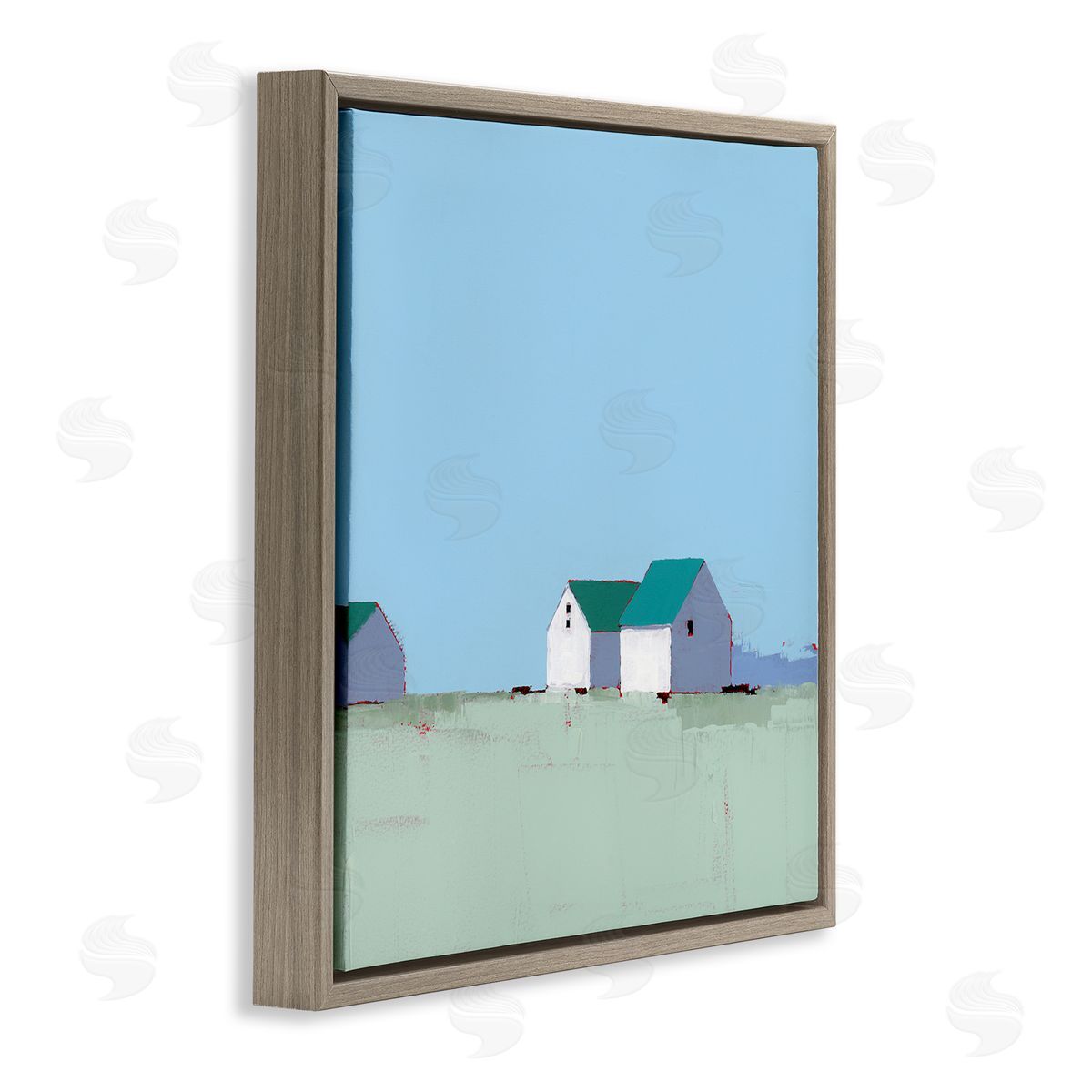 Ruth LaGue Palmer Farm in Muted Blues Canvas Wall Art Print