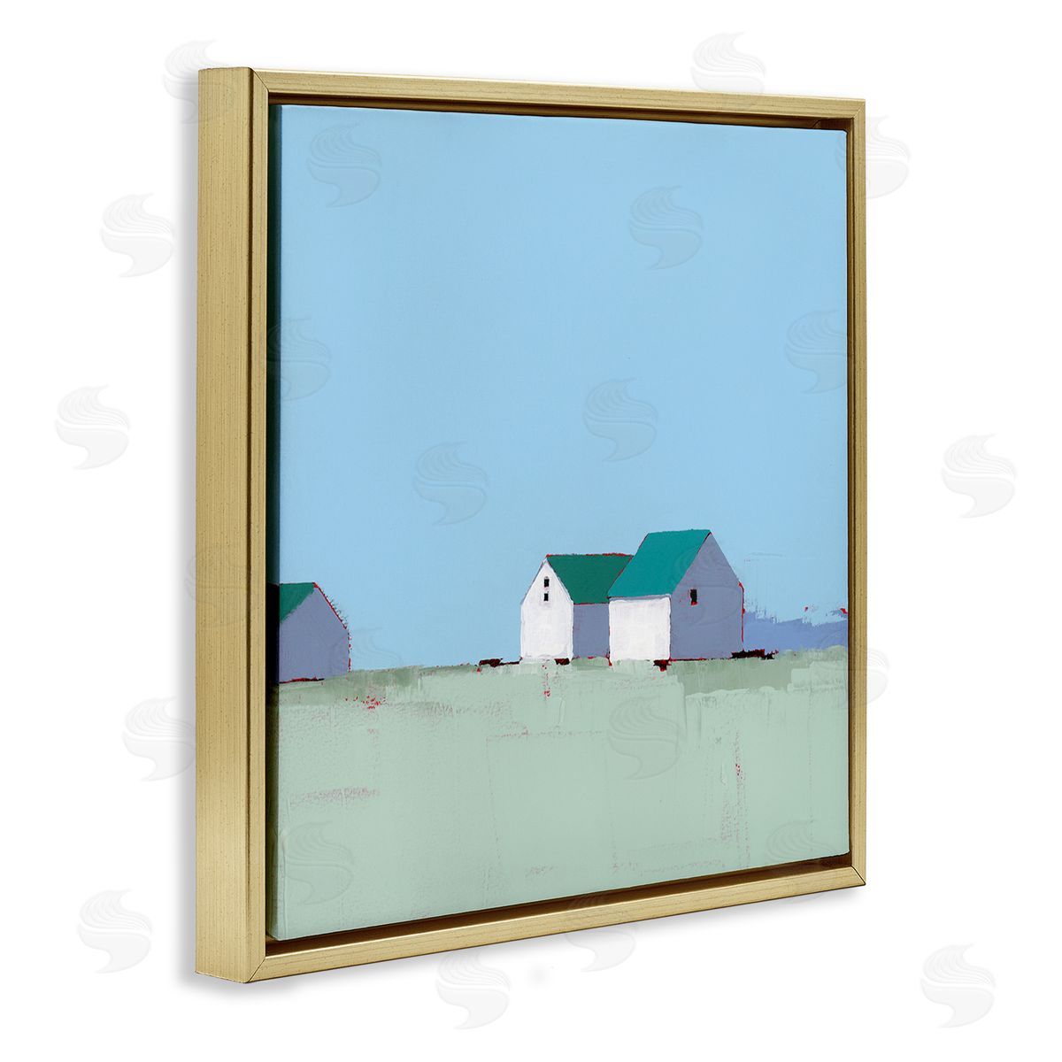 Ruth LaGue Palmer Farm in Muted Blues Canvas Wall Art Print
