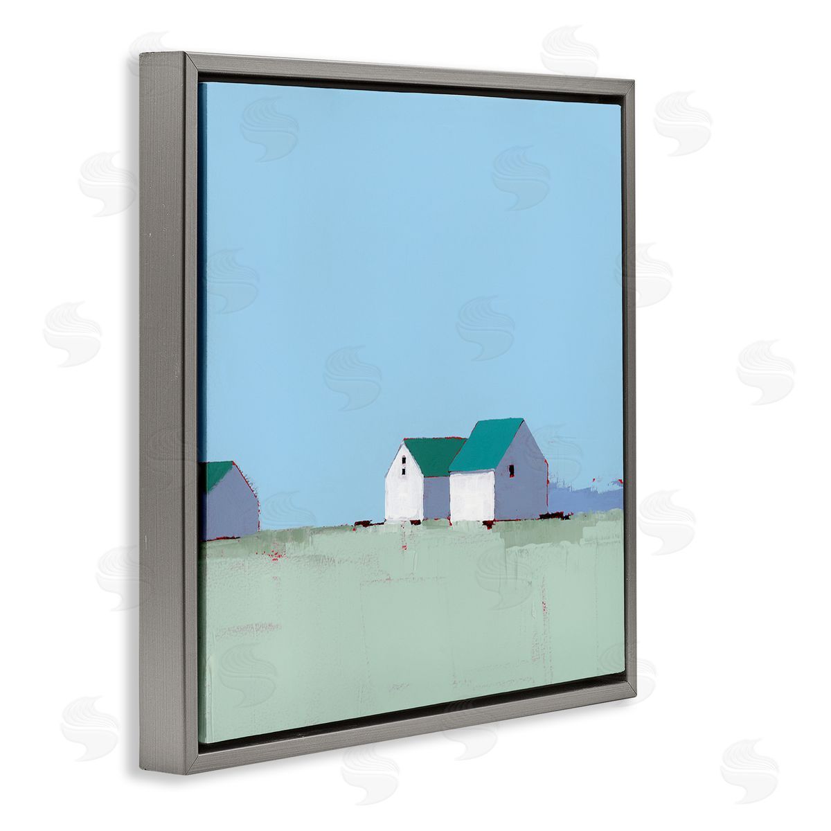 Ruth LaGue Palmer Farm in Muted Blues Canvas Wall Art Print