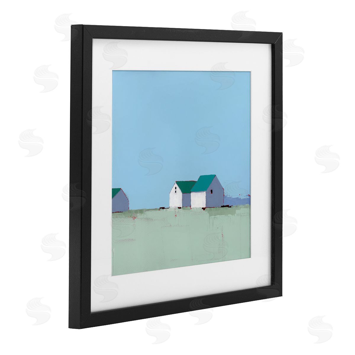 Ruth LaGue Palmer Farm in Muted Blues Canvas Wall Art Print