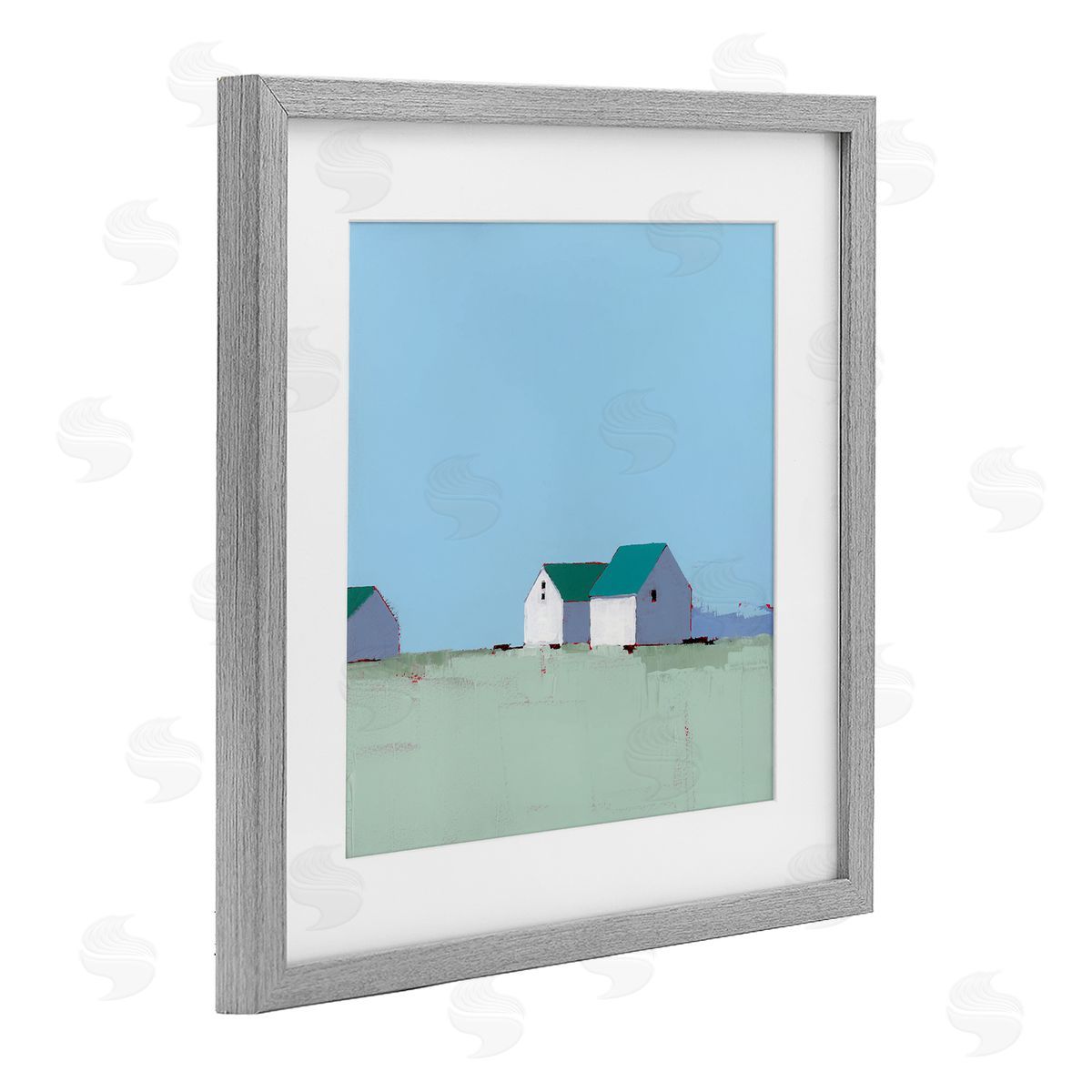 Ruth LaGue Palmer Farm in Muted Blues Canvas Wall Art Print