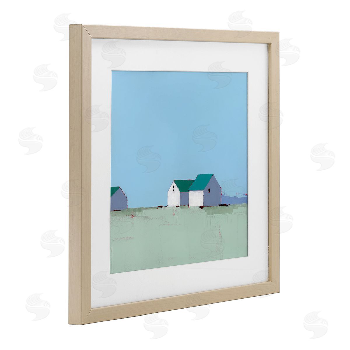 Ruth LaGue Palmer Farm in Muted Blues Canvas Wall Art Print
