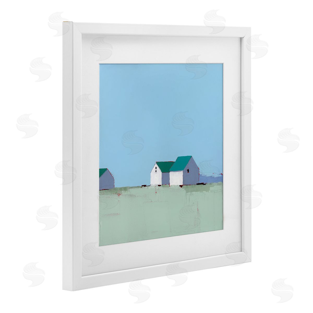 Ruth LaGue Palmer Farm in Muted Blues Canvas Wall Art Print