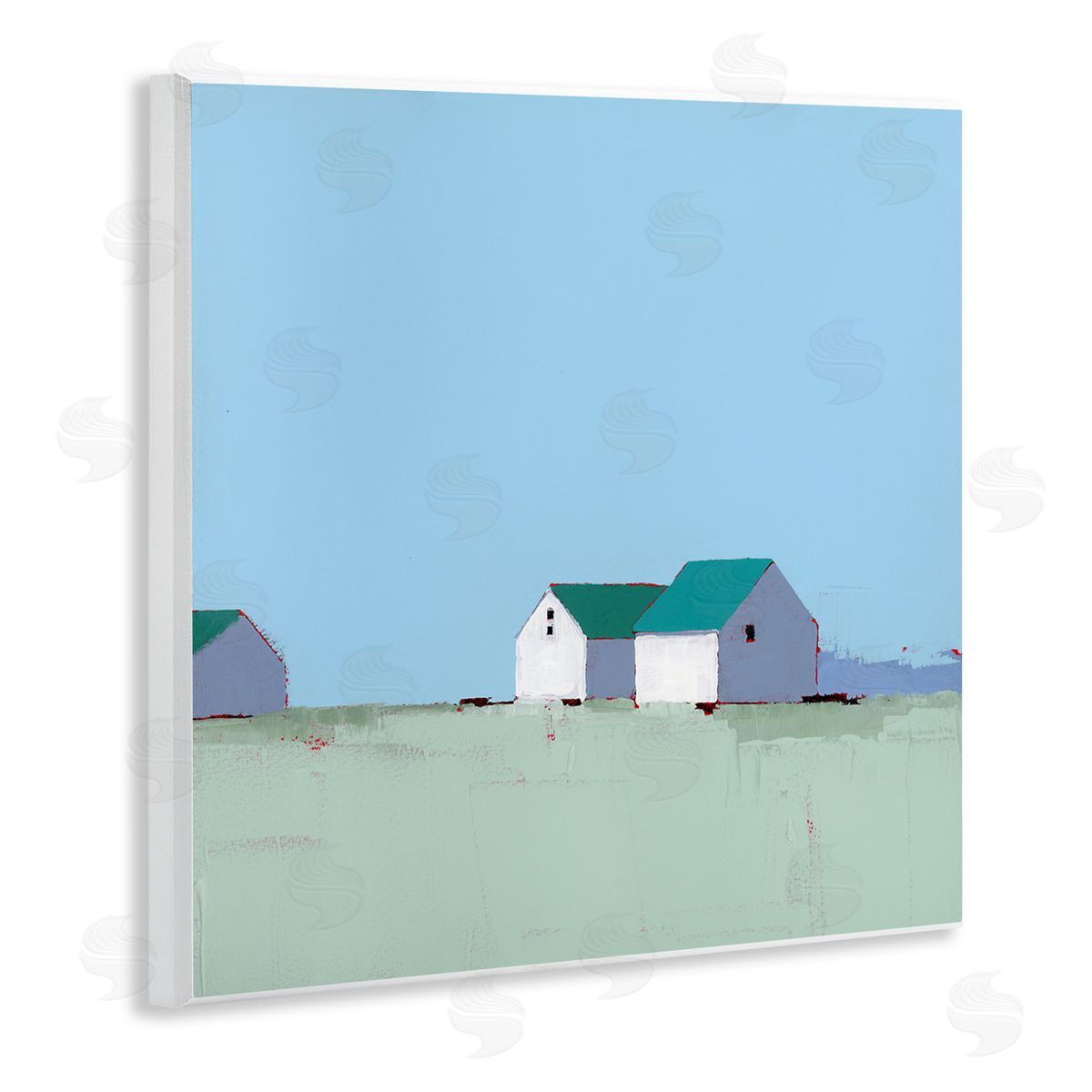 Ruth LaGue Palmer Farm in Muted Blues Canvas Wall Art Print