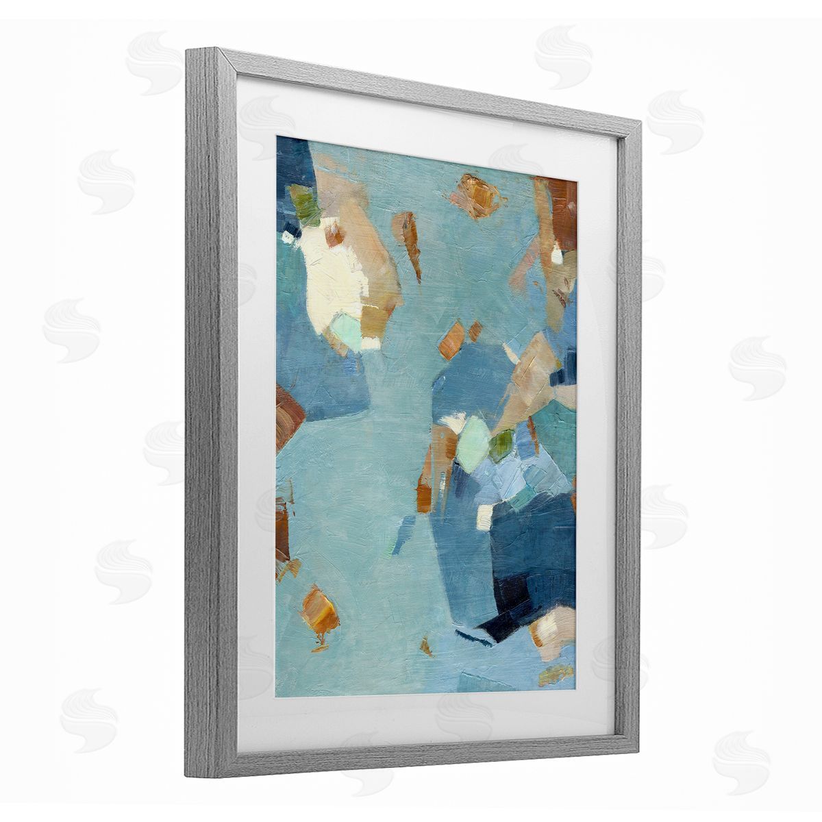 Suzanne Nicoll Blue Moon Organic Abstraction Canvas Wall Art Print