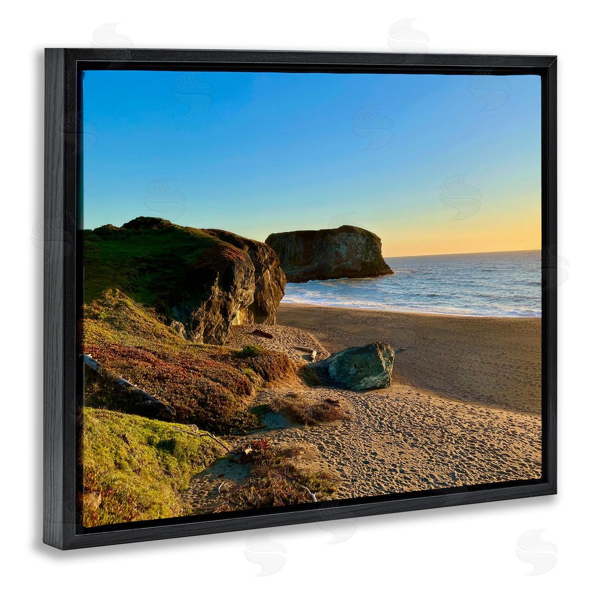 Nicole Dell Goat Rock Beach Sunrise Canvas Wall Art Print