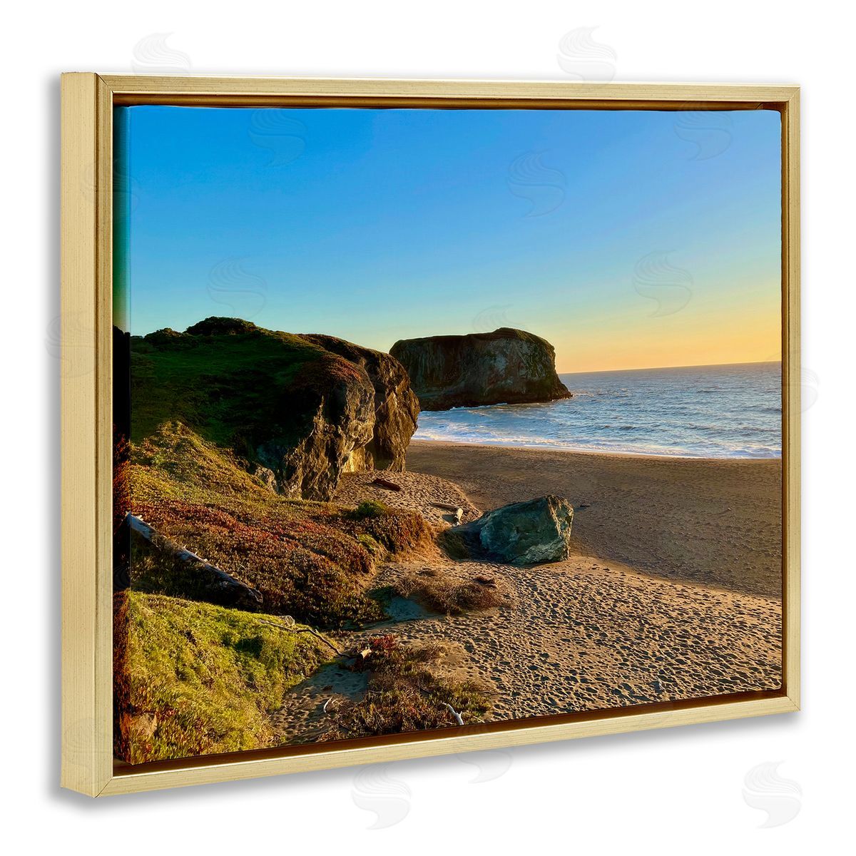 Nicole Dell Goat Rock Beach Sunrise Canvas Wall Art Print
